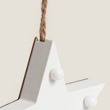 Imagen de Estrella Navideña Decorativa LED de Madera Sira