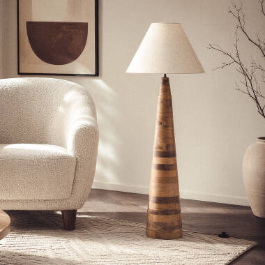 Imagen de Lámpara de Pie Madera Zeil Rajesh ILUZZIA
