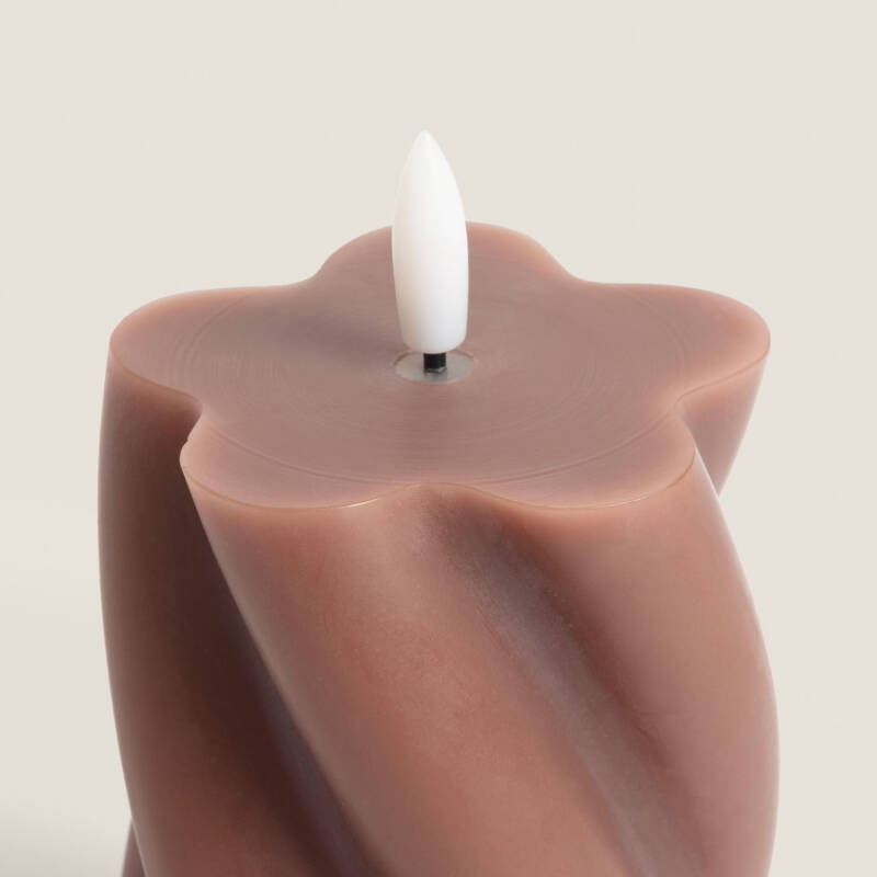 Imagem de Duas velas decorativas de cera com LED e design ondulado da Velia
