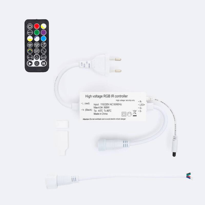 Imagem de Controlador Mangueira LED Redonda 220V AC 36 LED/m RGB IP65 Corte cada 100 cm