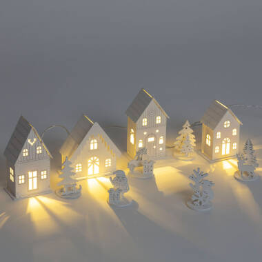 Imagen de Aldea Navideña Decorativa LED de Madera Luvia