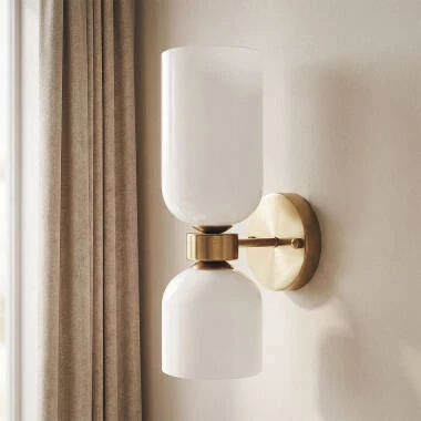 Lámpara de Pared Metal y Cristal Maitla