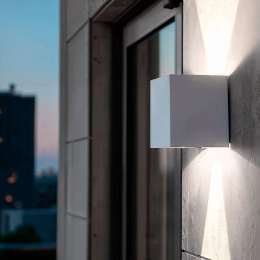 Aplique de Pared Exterior LED 6W Aluminio Iluminación Doble Cara Eros