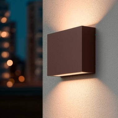Aplique de Parede Exterior LED 7W Alumínio Iluminação Dupla Cara CCT Seleccionável Brooky S