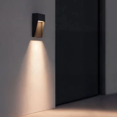 Baliza de Parede Exterior LED 3W com CCT Selecionável, em Alumínio, Superfície Quadrada, Jade