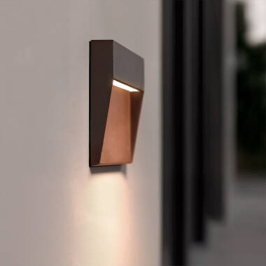 Baliza de Parede Exterior LED 3W com CCT Selecionável, em Alumínio, Superfície Quadrada, Jade