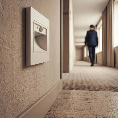 Baliza de Pared LED 1.5 W Empotrable con Sensor PIR y Crepuscular Bark Blanco