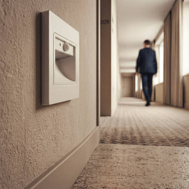 Imagen de Baliza de Pared LED 1.5 W Empotrable con Sensor PIR y Crepuscular Bark Blanco