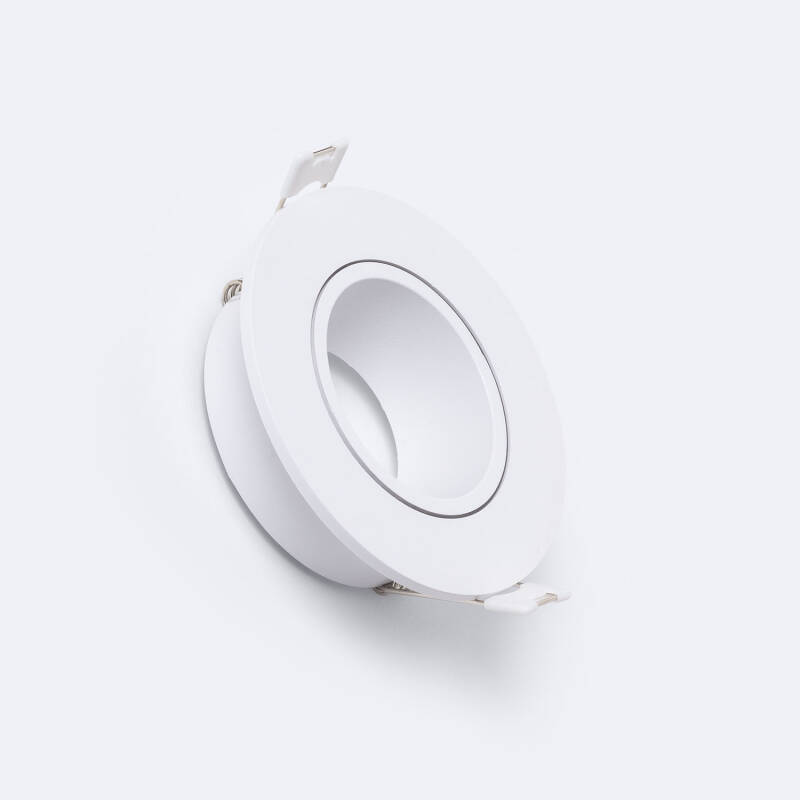 Imagem de Aro Downlight Circular Branco para Lâmpada LED GU10 / GU5.3 Corte Ø 75 mm