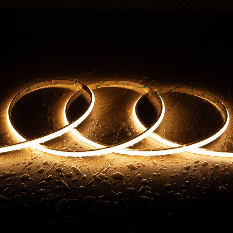Imagem de Fita LED 24V WCOB 252 LED/m 5m 12W/m 1080lm/m Largura 10mm FreeCut IP65 CRI90 SILICONE FLEX