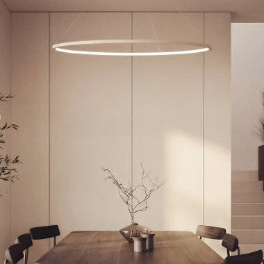 Imagen de Lámpara Colgante LED 28W Aluminio CCT Seleccionable Big Ivalo Ø 1 Metro