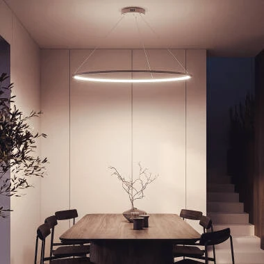 Imagen de Lámpara Colgante LED 28W Aluminio CCT Seleccionable Big Ivalo Ø 1 Metro