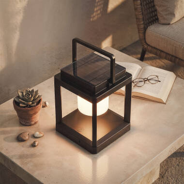 Imagem de Candeeiro de Mesa Solar LED Portatil Alumínio Perlico