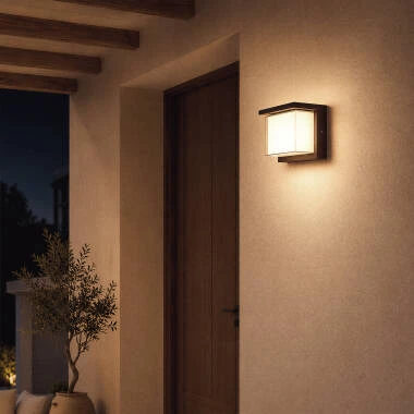 Imagen de Aplique de Pared Exterior LED 12W Aluminio CCT Seleccionable Doble Difusor Arelien Oscilum