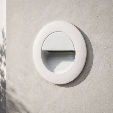 Baliza Exterior LED de 3W Encastrável em Alumínio Parede Circular Olite