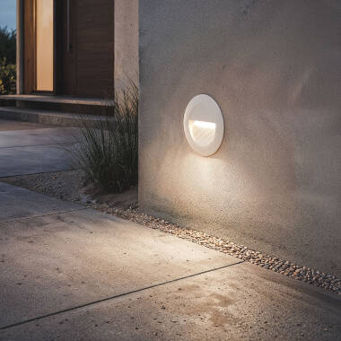 Imagem de Baliza Exterior LED de 3W Encastrável em Alumínio Parede Circular Olite