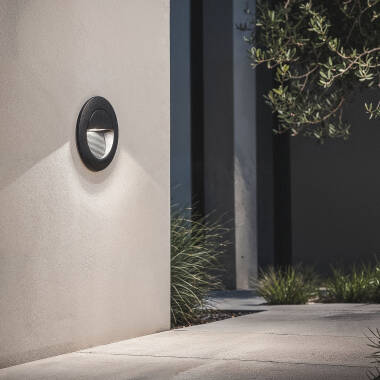 Imagen de Baliza Exterior LED 3W Empotrable Aluminio Pared Circular Segre