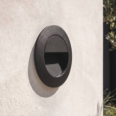Imagen de Baliza Exterior LED 3W Empotrable Aluminio Pared Circular Segre
