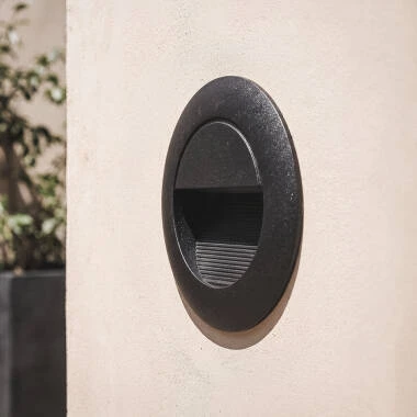 Imagen de Baliza Exterior LED 3W Empotrable Aluminio Pared Circular Segre
