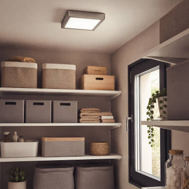Imagen de Plafón LED 18W Cuadrado Metal 225x225 mm Silver 