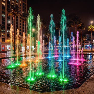 Imagem de Foco Submersível LED RGB de 3 W para Superfícies, 12 V CC, em Aço Inoxidável, XtraPool
