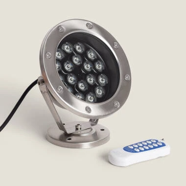 Foco LED RGB de Superfície 12V 18W Submersível IP68