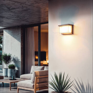 Imagen de Aplique de Pared Exterior LED 12W Aluminio CCT Seleccionable Doble Difusor Arelien Oscilum