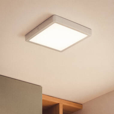 Imagen de Plafón LED 24W Cuadrado Aluminio 280x280 mm Slim CCT Seleccionable Galán SwitchDimm