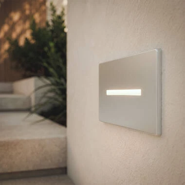 Baliza Exterior LED 3W Acero Inoxidable Empotrable Pared Wabi Lineal