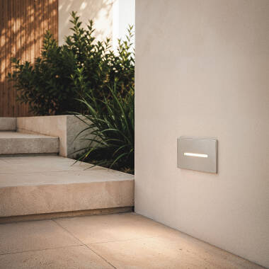Imagen de Baliza Exterior LED 3W Acero Inoxidable Empotrable Pared Wabi Lineal