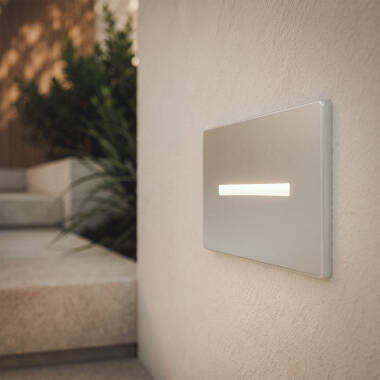 Imagen de Baliza Exterior LED 3W Acero Inoxidable Empotrable Pared Wabi Lineal