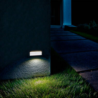 Imagen de Baliza Exterior LED 7W Empotrable Pared Rectangular Aluminio Blanco Groult