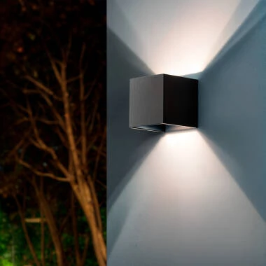 Aplique de Parede Exterior LED Regulável 6W Iluminação Dupla Face Eros