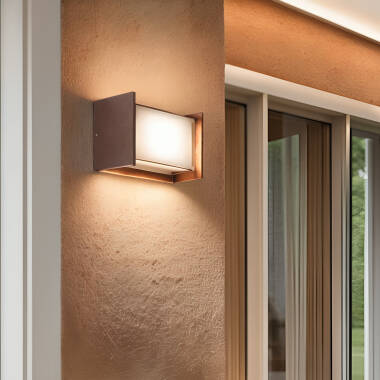 Aplique de Parede Exterior LED 12W Alumínio CCT Seleccionável Duplo Difusor Arelien 180º