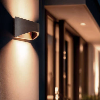 Aplique de Pared Exterior LED 7W Aluminio Iluminación Doble Cara CCT Seleccionable Gedved