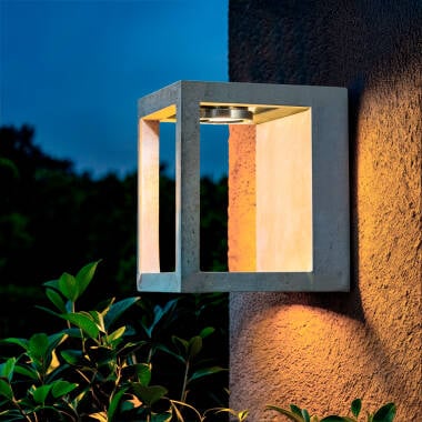 Aplique de Parede Exterior LED Regulável 6W Cimento Varex