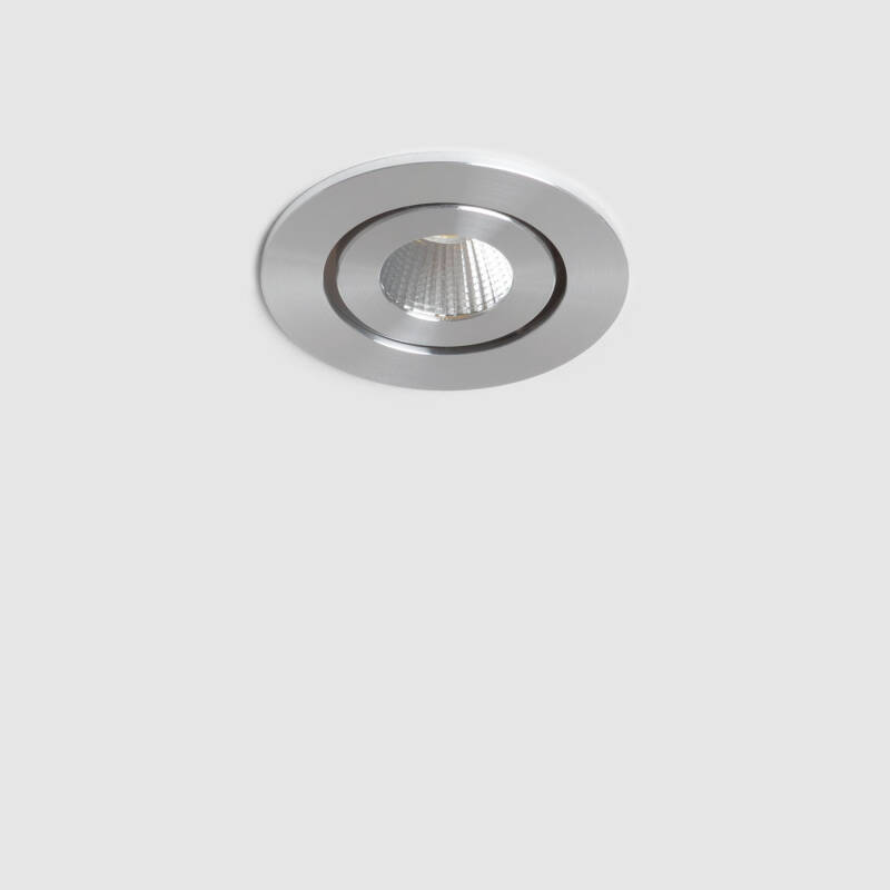 Imagem de Foco Downlight LED COB Direcionável Circular Prata Corte Ø 45 mm