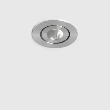 Foco Downlight LED COB Direcionável Circular Prata Corte Ø 45 mm