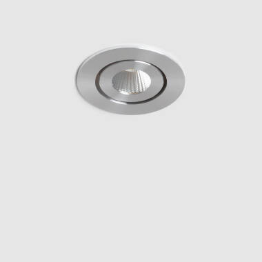 Foco Downlight LED COB Direcionável Circular Prata Corte Ø 45 mm