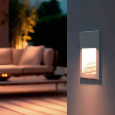 Baliza Exterior LED 5W Empotrable Pared Aluminio Olite