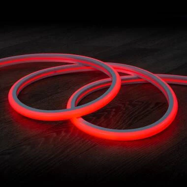 Tira LED Neón Regulable 220V Rojo Semicircular 180 7.5W/m Corte 100cm IP67 a Medida