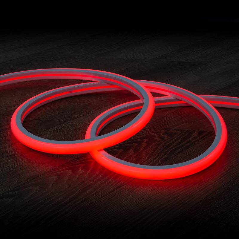 Imagen de Tira LED Neón Regulable 220V Rojo Semicircular 180 7.5W/m Corte 100cm IP67 a Medida