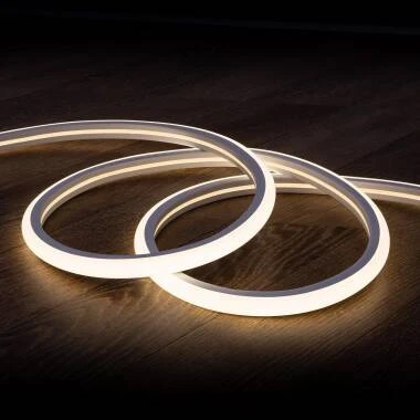 Fita LED Neon Regulável 220 V, Branco Neutro, Semicircular, 180°, 7,5 W/m, Corte a Cada 100 cm, IP67, à medida