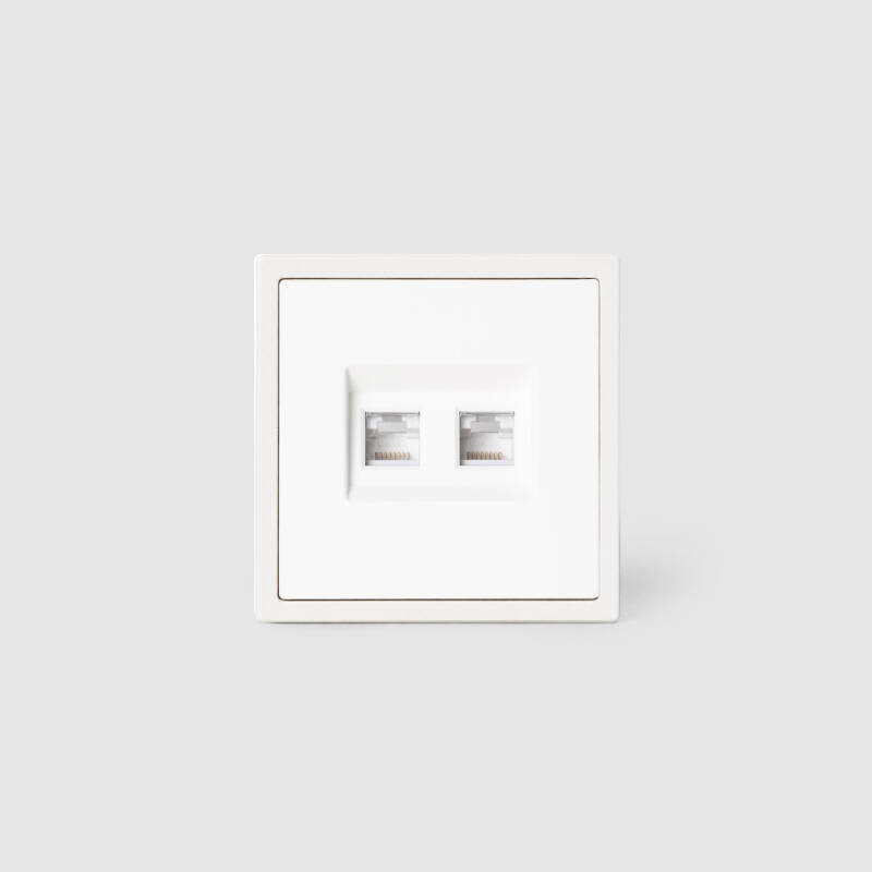 Imagen de Toma Doble RJ45 CAT 6 Internet Luxe 990