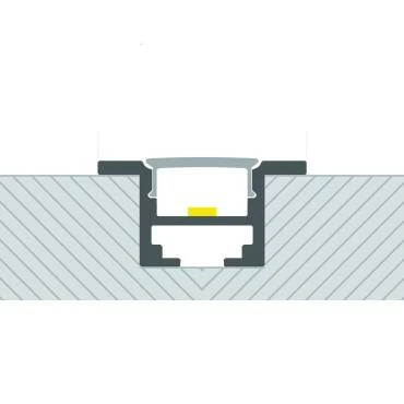 Fotografia do produto: Perfil Alumínio Encastrável para Teto com Clips para Fitas Led até 12 mm
