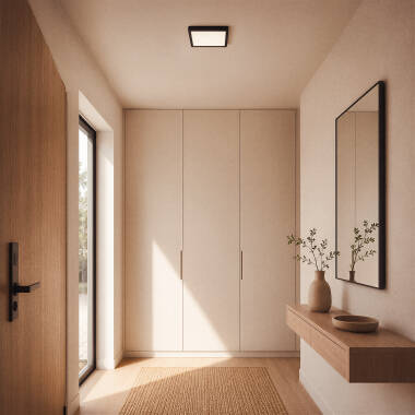 Imagen de Plafón LED 24W Cuadrado Aluminio 280x280 mm Slim CCT Seleccionable Galán SwitchDimm