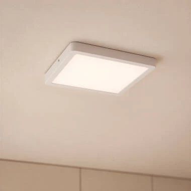Plafón LED 24W Cuadrado Aluminio 280x280 mm Slim CCT Seleccionable Galán SwitchDimm