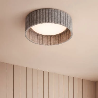 Plafon LED 9W Circular Fieltro Ø300 mm CCT Seleccionável Kaptyn
