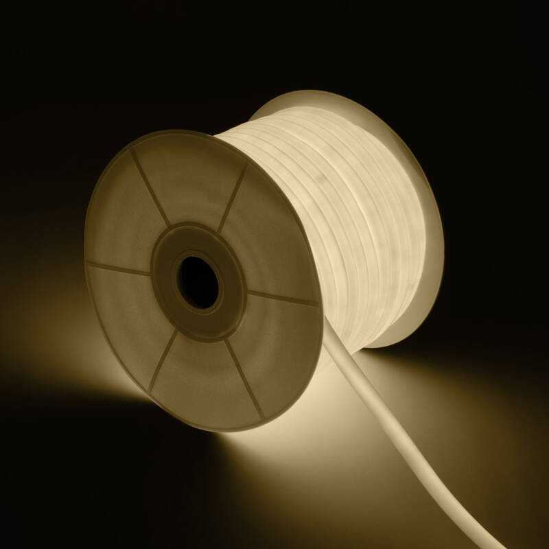 Imagen de Tira LED Neón Regulable 220V BOBINA 50m Blanco Frío Circular 360 9W/m Corte 100cm IP67