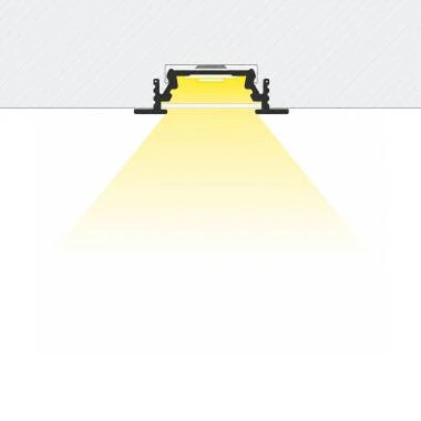 Perfil Aluminio Empotrable 1m para Tiras LED hasta 10 mm
